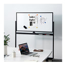 Double Sided Magnetic Mobile Whiteboard With 6 Markers