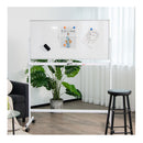 Double Sided Magnetic Mobile Whiteboard With 6 Markers