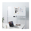 Double Sided Magnetic Mobile Whiteboard With 6 Markers