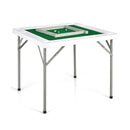 Folding Mahjong Table With 4 Cup Holders And 4 Chip Grooves
