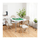 Folding Mahjong Table With 4 Cup Holders And 4 Chip Grooves