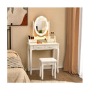 Makeup Dressing Table With Lighted Mirror For Women