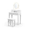 Makeup Dressing Table With Lighted Mirror For Women