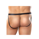 Male Power Jock Wet Look Black