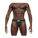 Male Power Modal Rib Jock Black