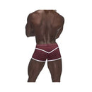 Male Power Sport Mesh Mini Short Burgundy