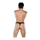 Male Power Zipper Thong Black