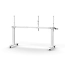 Manual Ht Adjust Fliptop Table Frame For 1200 To 1800Mm Worktop White