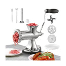 Manual Meat Grinder, 304 Stainless Steel Hand Meat Grinder with Suction Cup + Steel Table Clamp, Meat Mincer Sausage Maker & 2 Cutting Plates, Sausage Tube, Grinding Head for Beef Pepper Cookie
