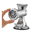 Manual Meat Grinder, 304 Stainless Steel Hand Meat Grinder with Suction Cup + Steel Table Clamp, Meat Mincer Sausage Maker & 2 Cutting Plates, Sausage Tube, Grinding Head for Beef Pepper Cookie