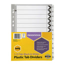 Marbig Indices And Dividers 1 To 12 Tab Reinforced A4
