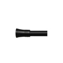 Black Curtain Rod Steel Quiet Rail Pole Pommel Set Extendable