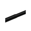 Black Curtain Rod Steel Quiet Rail Pole Pommel Set Extendable