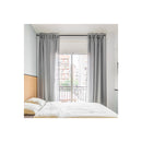 Black Curtain Rod Steel Quiet Rail Pole Pommel Set Extendable