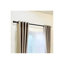 Black Curtain Rod Steel Quiet Rail Pole Pommel Set Extendable