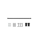 Black Curtain Rod Steel Quiet Rail Pole Pommel Set Extendable
