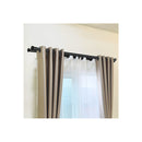 Double Curtain Rod Steel Pole Pommel Set Extendable Adjustable