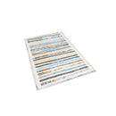 Floor Rug Short Pile Washable Carpet Soft Plush Non Slip Stripe