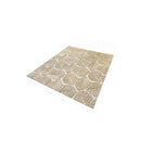 Floor Rug Soft Embossed Carpet Non Slip Plush Shaggy Leaf Pattern