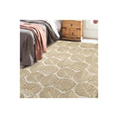 Floor Rug Soft Embossed Carpet Non Slip Plush Shaggy Leaf Pattern