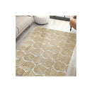 Floor Rug Soft Embossed Carpet Non Slip Plush Shaggy Leaf Pattern