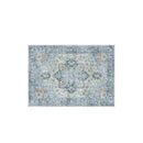 Floor Rug Polyester Washable Area Vintage Blue