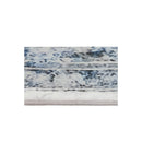 Floor Rug Polyester Washable Area Vintage Blue