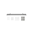 Double Curtain Rod Steel Pole Pommel Set Extendable Adjustable