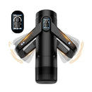 Black Usb Rechargeable Thrusting And Massaging Auto Masturbator