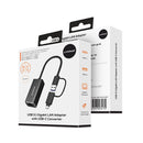 Mbeat 2 In 1 Usb Gigabit Lan Adapter With Usb C Converter