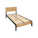 Metal Bed Frame Headboard Mattress Bed Base Platform Wood