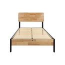 Metal Bed Frame Headboard Mattress Bed Base Platform Wood