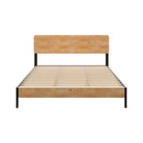 Metal Bed Frame Headboard Mattress Bed Base Platform Wood