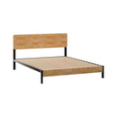Metal Bed Frame Headboard Mattress Bed Base Platform Wood