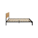 Metal Bed Frame Headboard Mattress Bed Base Platform Wood