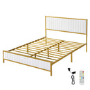 Metal Bed Frame Under Bed Storage Beige
