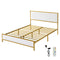 Metal Bed Frame Under Bed Storage Beige