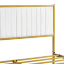 Metal Bed Frame Under Bed Storage Beige