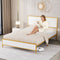 Metal Bed Frame Under Bed Storage Beige