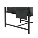 Metal Framed Lounge Chair Corduroy