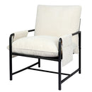 Metal Framed Lounge Chair Corduroy