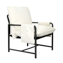 Metal Framed Lounge Chair Corduroy