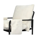 Metal Framed Lounge Chair Corduroy