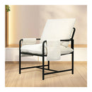 Metal Framed Lounge Chair Corduroy