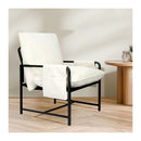 Metal Framed Lounge Chair Corduroy