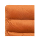 Metal Framed Lounge Chair Velvet In Orange