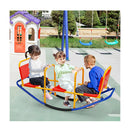 Kids Metal Rocking Seesaw With Handlebars For Indoor And Outdoor Play