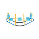 Kids Metal Rocking Seesaw With Handlebars For Indoor And Outdoor Play