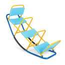 Kids Metal Rocking Seesaw With Handlebars For Indoor And Outdoor Play