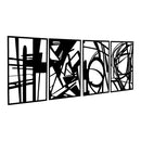 Metal Wall Art 4Pcs Abstract Minimalist Line Decor